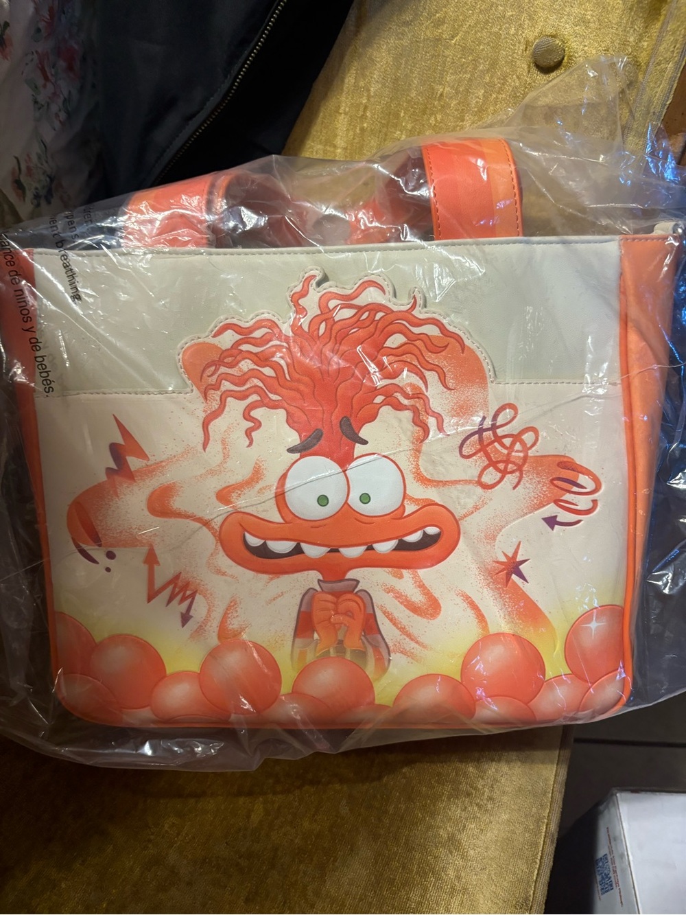 Loungefly Disney Pixar Inside Out 2 Anxiety Tote Bag with Coin Purse